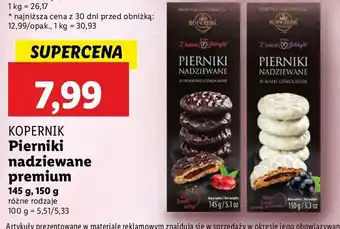 Lidl Pierniki w deserowej czekoladzie o smaku róży Kopernik oferta