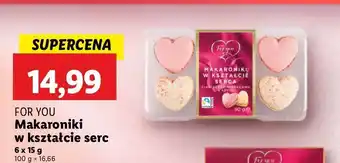 Lidl Makaroniki w kształcie serca migdałowe For You oferta