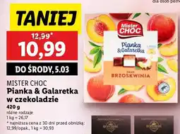 Lidl Pianka & galaretka brzoskwinia Mister Choc oferta