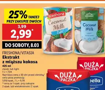 Lidl Mleczko kokosowe light Freshona oferta