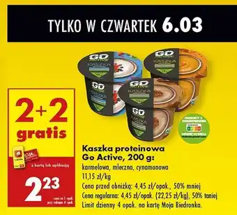 Biedronka Kaszka proteinowa cynamonowa Go Active oferta