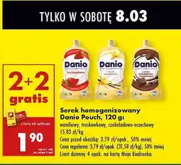 Biedronka Serek czekoladowo-orzechowy saszetka Danone Danio oferta