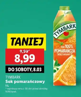 Lidl Sok pomarańczowy Tymbark 1936 oferta