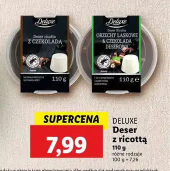 Lidl Deser ricotta orzechy laskowe z czekoladą Deluxe (Schwarz) oferta