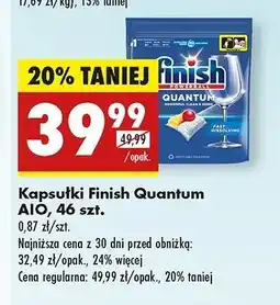 Biedronka Tabletki do zmywarki Finish Quantum oferta