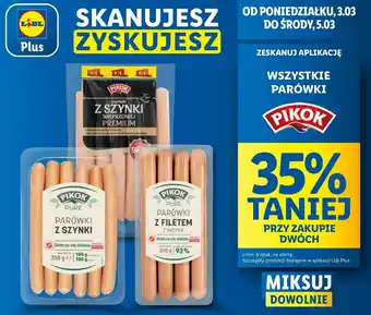 Lidl Parówki z indyka Pikok Pure oferta