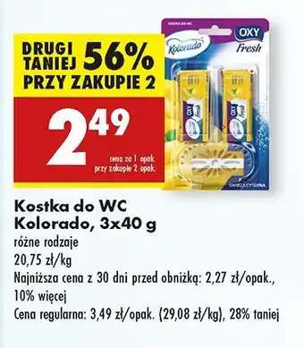 Biedronka Kostka do wc fresh citrus + 2 zapasy Kolorado Oxy Aroma oferta