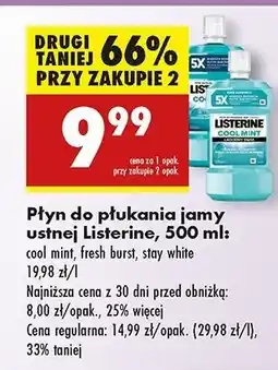 Biedronka Płyn do płukania ust Listerine Stay White oferta