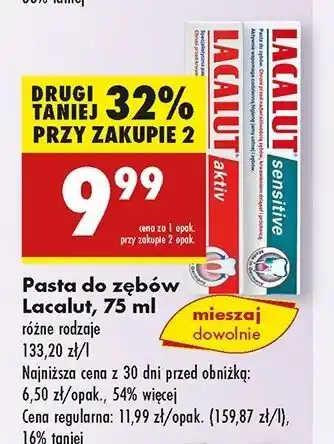 Biedronka Pasta do zębów Lacalut Aktiv oferta