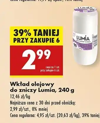 Biedronka Wkład olejowy do zniczy Lumia oferta