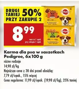 Biedronka Karma dla psa kurczak + wołowina Pedigree Vital oferta