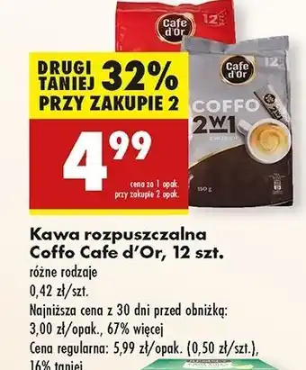 Biedronka Kawa rozpuszczalna 2 w 1 Cafe D'or Coffo oferta