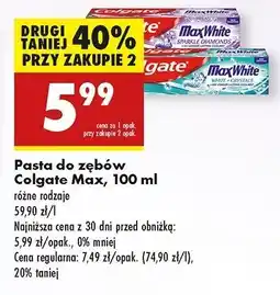 Biedronka Pasta do zębów white crystals Colgate Max White oferta