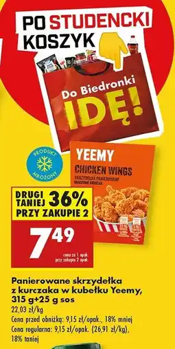 Biedronka Skrzydełka z kurczaka panierowane Yeemy oferta