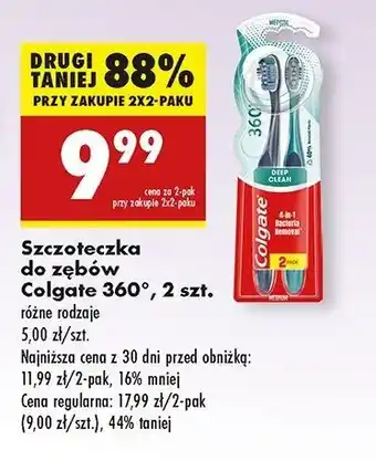 Biedronka Szczoteczka do zębów soft Colgate Deep Clean oferta