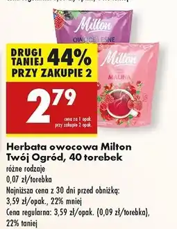 Biedronka Herbata owocowa dzika róża Milton Twój Ogród oferta