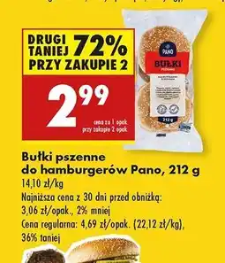 Biedronka Bułki do hamburgerów Pano oferta