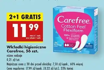 Biedronka Wkładki cotton flexiform Carefree oferta