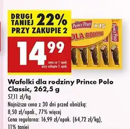 Biedronka Wafelek classic Prince Polo oferta