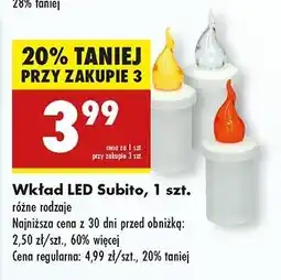 Biedronka Wkład led 30 dni żółty Subito oferta