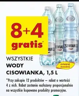 Biedronka Woda lekko gazowana Cisowianka oferta