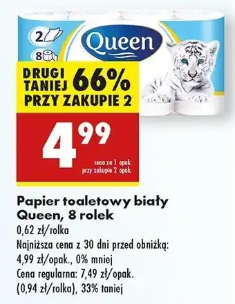 Biedronka Papier toaletowy biały Queen oferta