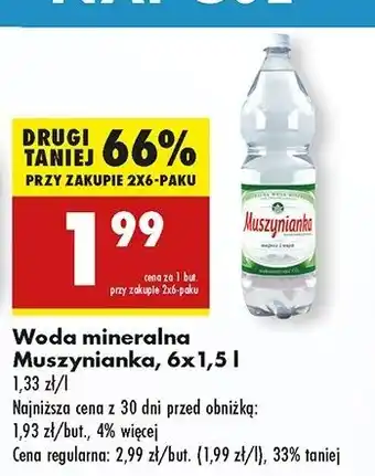 Biedronka Woda niegazowana Muszynianka oferta