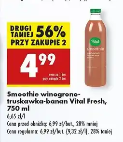 Biedronka Smoothie truskawka-banan Vital Fresh oferta