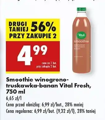 Biedronka Smoothie truskawka-banan Vital Fresh oferta