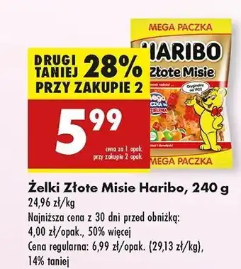 Biedronka Żelki Haribo Złote Misie oferta