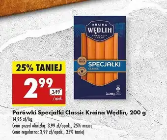 Biedronka Parówki specjałki Kraina Wędlin oferta