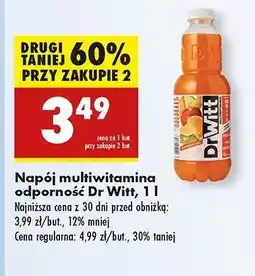 Biedronka Napój odporność pomarańcza Dr Witt Premium oferta