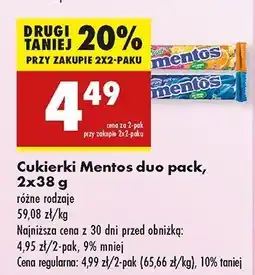 Biedronka Dropsy strong mint Mentos Classic oferta