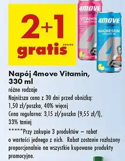 Biedronka Napój witaminy + minerały 4Move Active Vitamin oferta