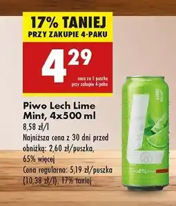 Biedronka Piwo Lech Lime Mint oferta