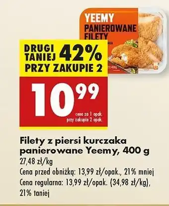 Biedronka Filet panierowany z kurczaka Yeemy oferta