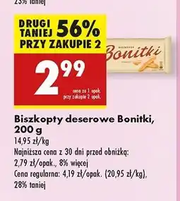 Biedronka Biszkopty deserowe Bonitki oferta