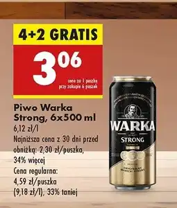 Biedronka Piwo Warka Strong oferta