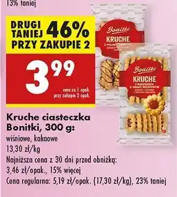 Biedronka Ciastka kruche z polewą kakaową Bonitki oferta