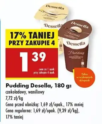 Biedronka Pudding waniliowy Dessella oferta