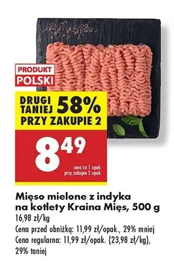 Biedronka Mięso na kotlety z indyka Kraina Mięs oferta