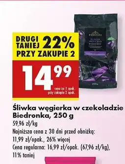 Biedronka Śliwka węgierka w czekoladzie Biedronka oferta