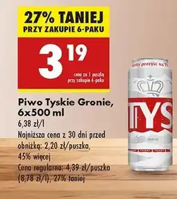 Biedronka Piwo Tyskie Gronie oferta