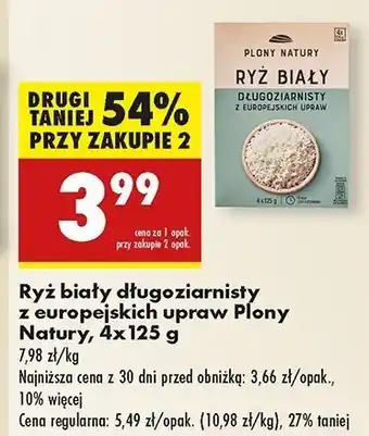 Biedronka Ryż biały długoziarnisty z europejskich upraw Plony Natury oferta