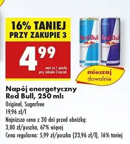 Biedronka Napój energetyczny bez cukru Red Bull oferta