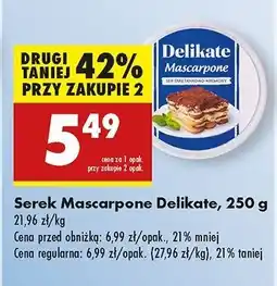 Biedronka Serek mascarpone Delikate oferta