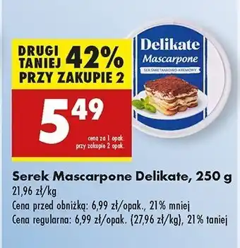 Biedronka Serek mascarpone Delikate oferta