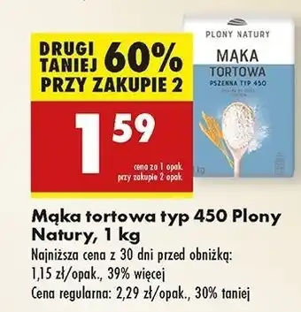 Biedronka Mąka tortowa pszenna typ 450 Plony Natury oferta