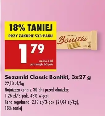 Biedronka Sezamki classic Bonitki oferta