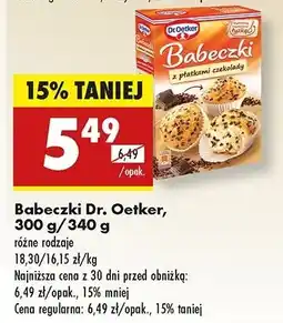 Biedronka Babeczki z płatkami czekolady Dr. Oetker oferta